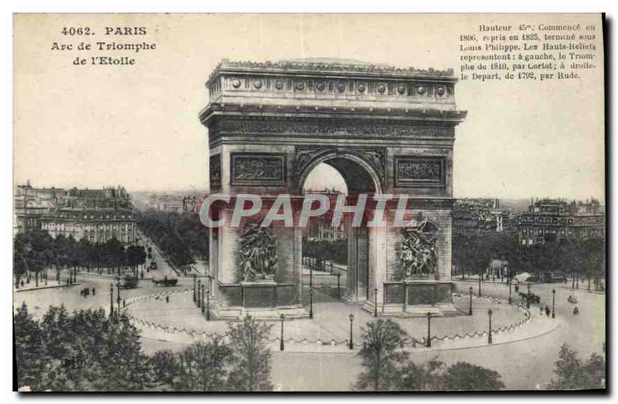 CPA Paris Arc de triomphe de l'Etoile