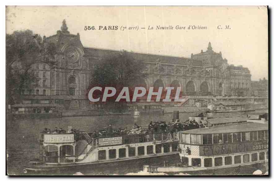 CPA Paris 7 arrt La Nouvelle Gare d'Orleans Bateau Peniche