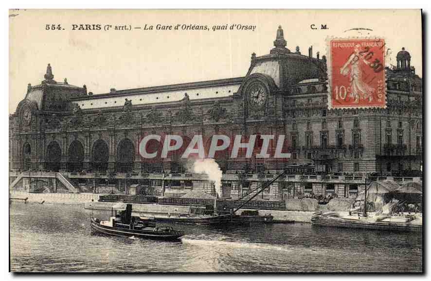CPA Paris 7 arrt La Gare d'orleans quai d'Orsay
