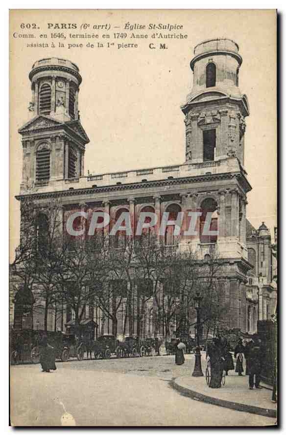 CPA Paris 6 arrt Eglise St Sulpice