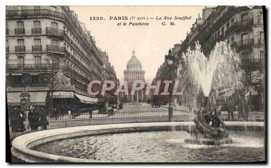 CPA Paris 7 arrt La Rue Soufflot et le Pantheon 