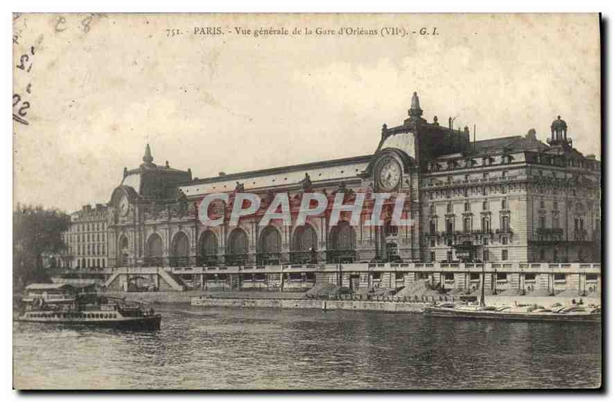 CPA Paris Vue generale de la Gare d'Orleans VII