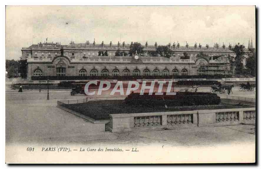 CPA Paris VII La Gare des Invalides