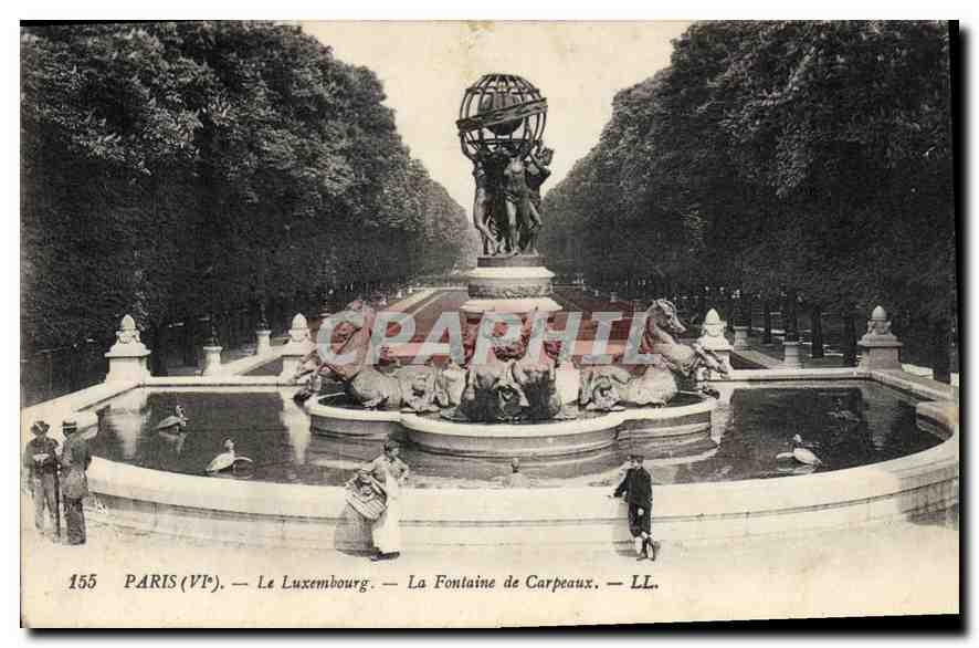 CPA Paris VI Le Luxembourg La Fontaine de Carpeaux