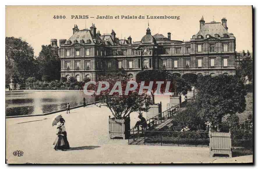 CPA Paris jardin et palais du Luxembourg
