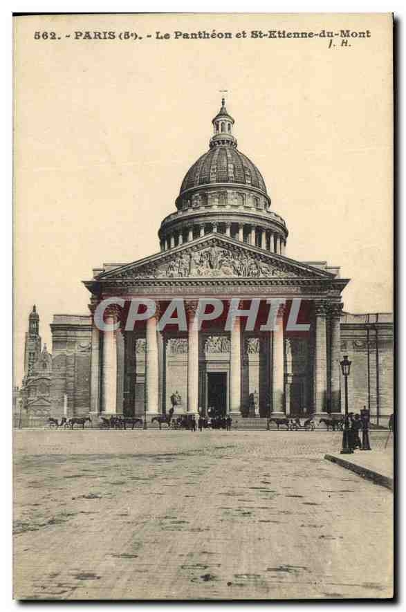 CPA Paris 5e le Pantheon et St Etienne du Mont