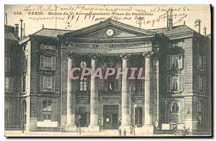 CPA Paris Mairie du Ve Arrondissement Place du Pantheon