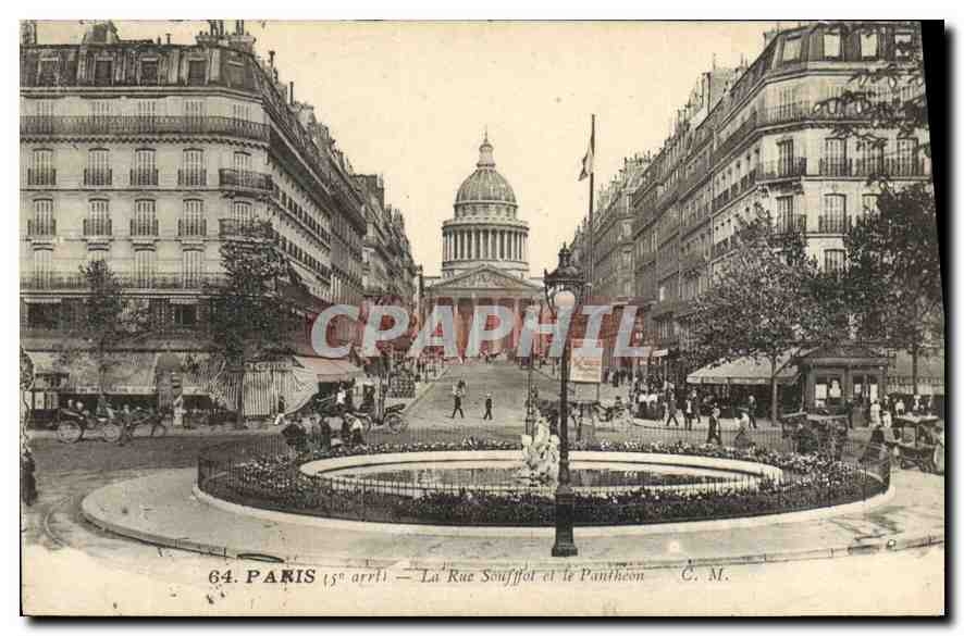 CPA Paris 5e arrt la rue Soufflot et le Pantheon