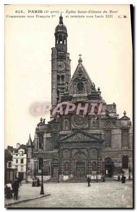 CPA Paris 5e arrt eglise Saint Etienne du Mont Commencee sous Francois Ier et terminee sous Louis XI
