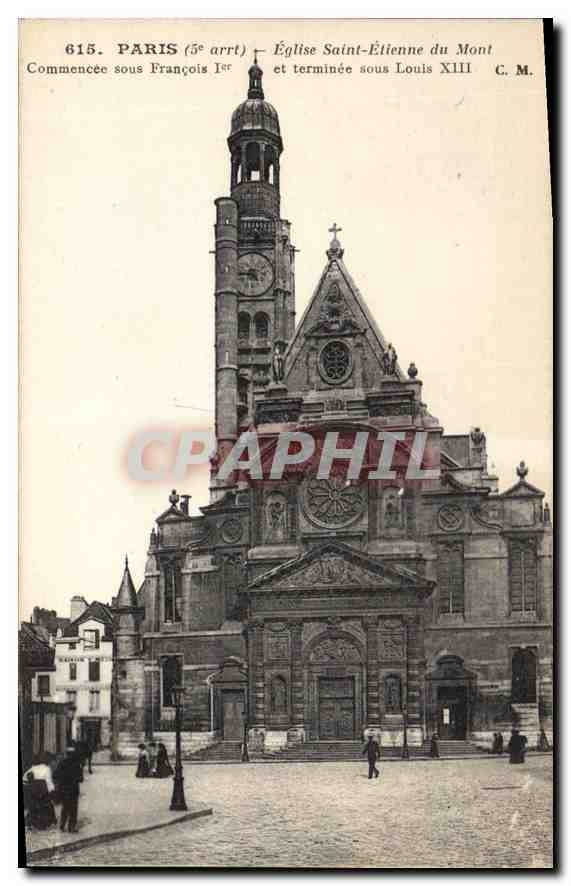 CPA Paris 5e arrt eglise Saint Etienne du Mont Commencee sous Francois Ier et terminee sous Louis XI