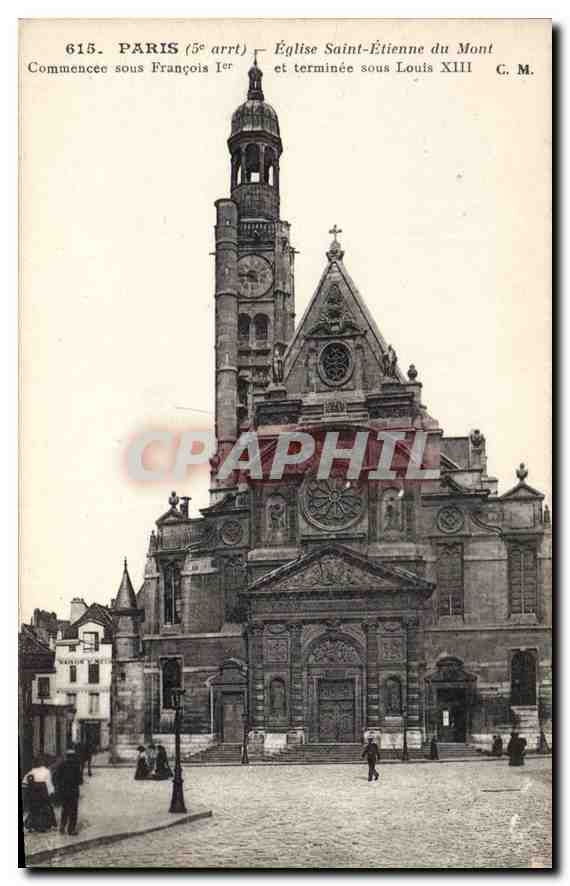 CPA Paris 5e arrt eglise Saint Etienne du Mont commencee sous Francois Ier et terminee sous Louis XI