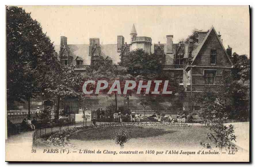 CPA Paris Ve l'hotel de Cluny construit en 1490 par l'Abbe Jacques d'Amboise