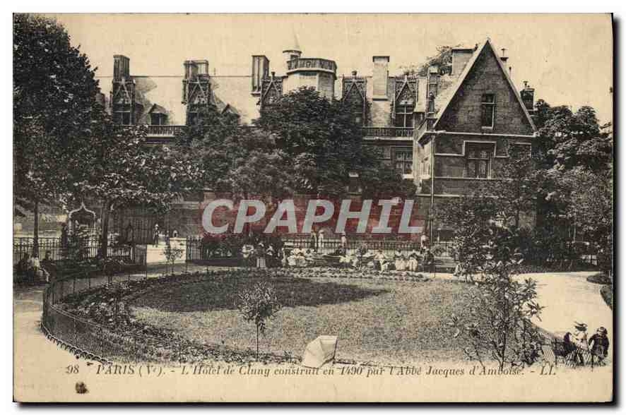CPA Paris Ve l'hotel de Cluny construit en 1490 par l'Abbe Jacques d'Amboise 