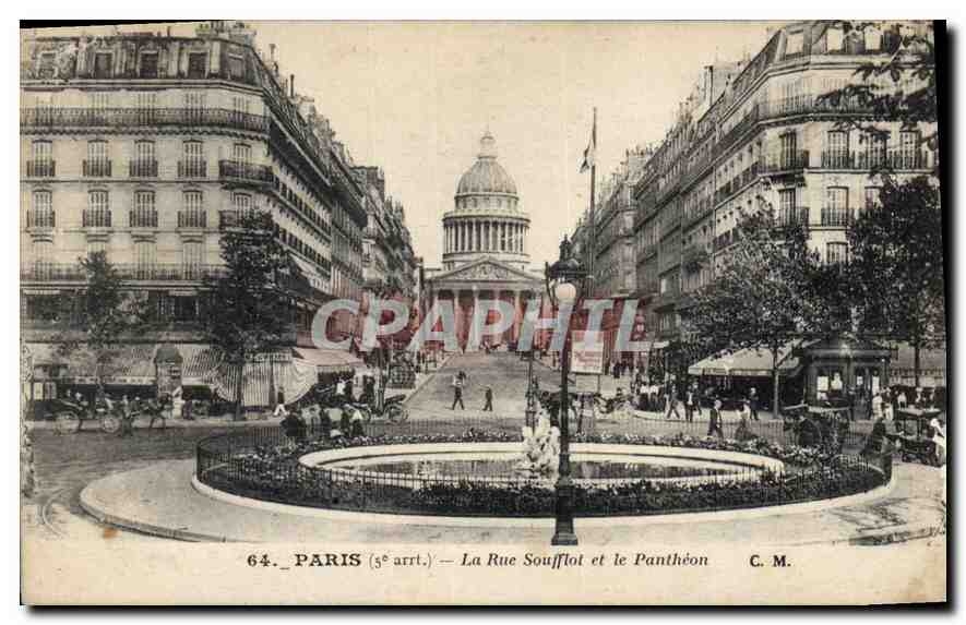 CPA Paris 5e arrt la rue Soufflot et le Pantheon