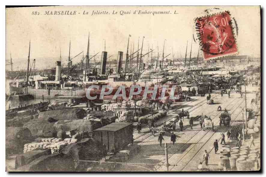 CPA Marseille la Joliette le Quai d'Embarquement 