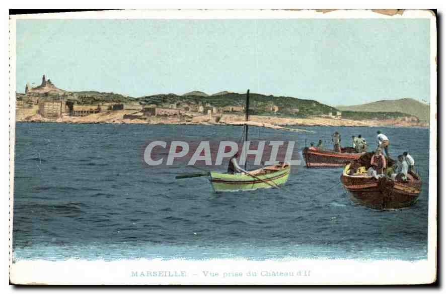 CPA Marseille vue prise du chateau d'If