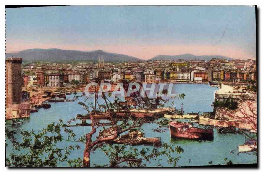 CPA Marseille entree du vieux Port 