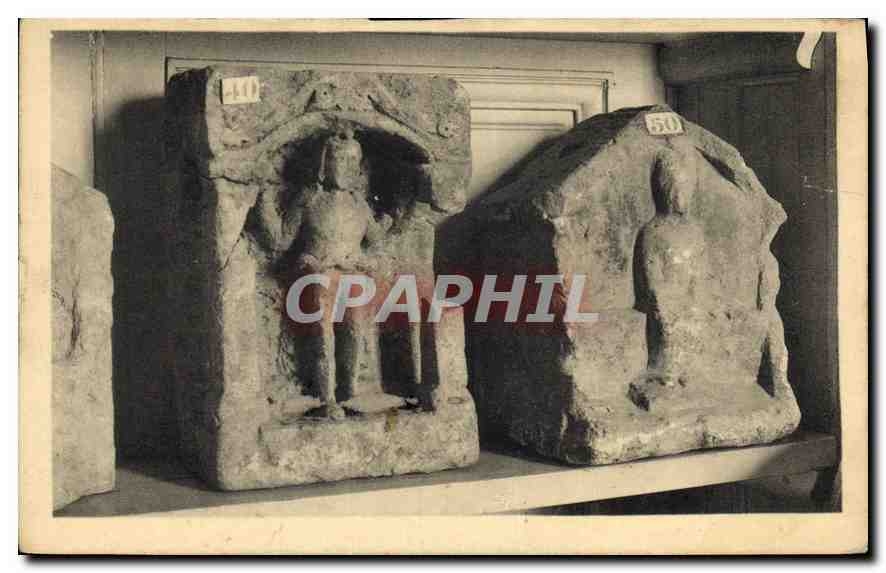 CPA Marseille Art et Charite Musee d'Archeologie Steles Pheniciennes monolithes VI siecle avant J C 