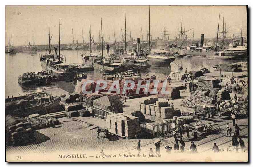 CPA Marseille le Quai et le Bassin de la Joliette 