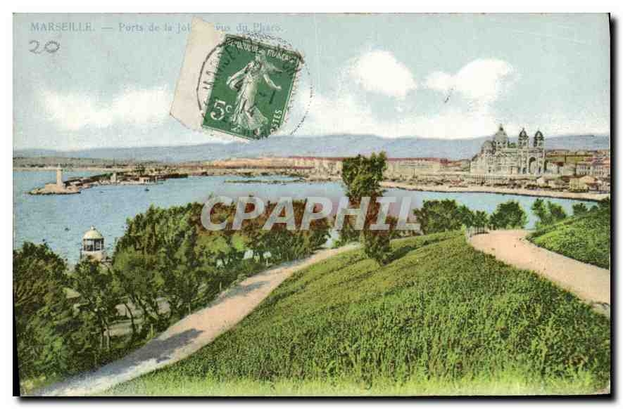 CPA Marseille Port de la Joliette vue du Pharo 