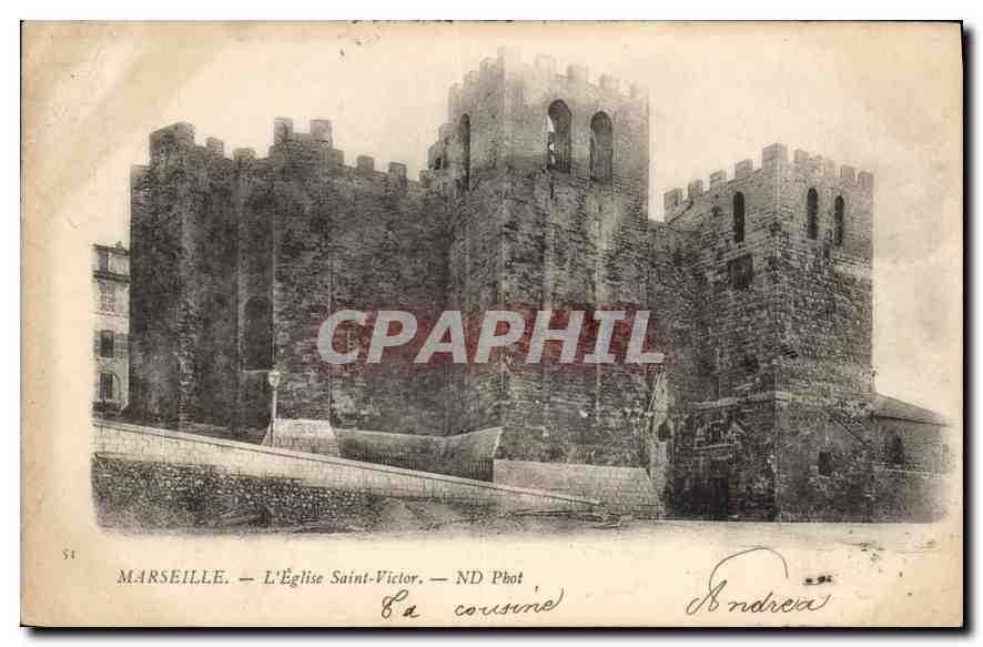 CPA Marseille l'eglise Saint Victor 