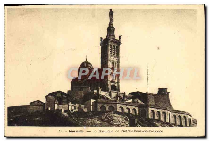 CPA Marseille la Basilique de Notre Dame de la Garde 