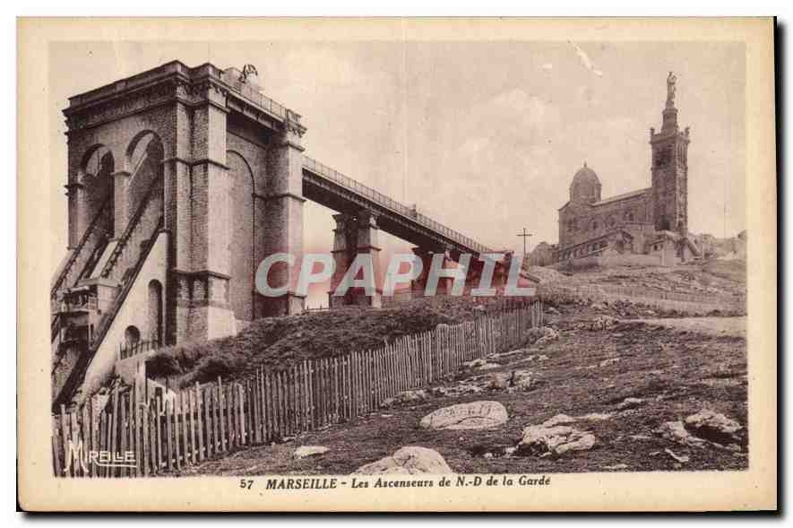 CPA Marseille les Ascenseurs de N D de la Garde