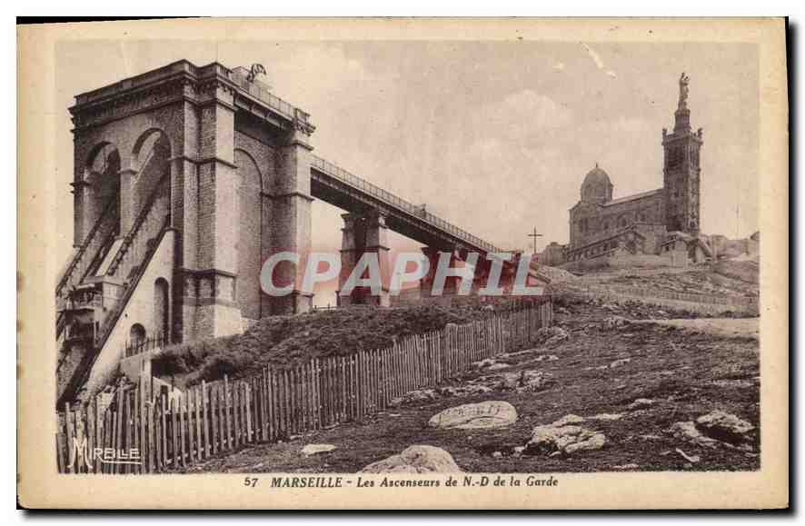 CPA Marseille les Ascenseurs de N D de la Garde