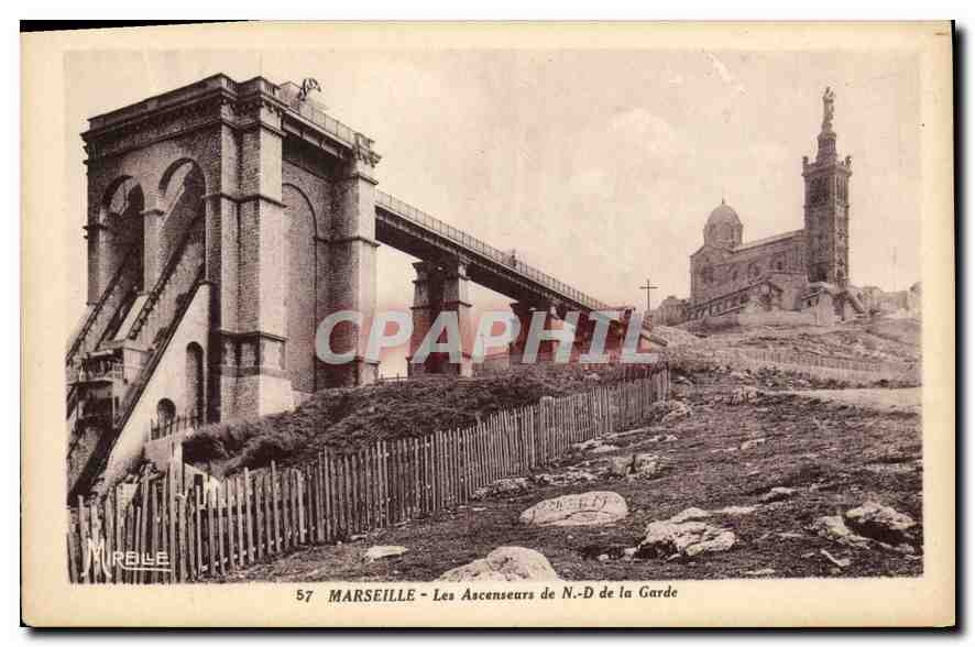 CPA Marseille les Ascenseurs de N D de la Garde
