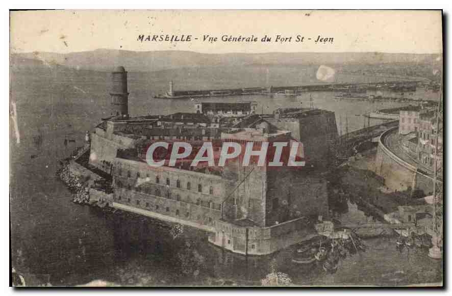 CPA Marseille vue generale du fort St Jean 
