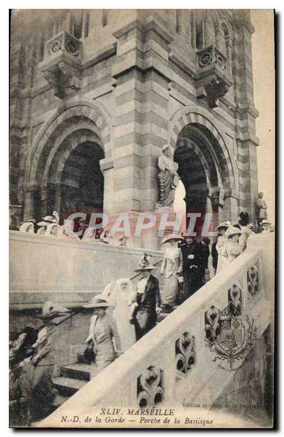 CPA Marseille N D de la Garde Porche de la Basilique