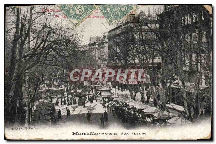 CPA Marseille Marche aux fleurs 
