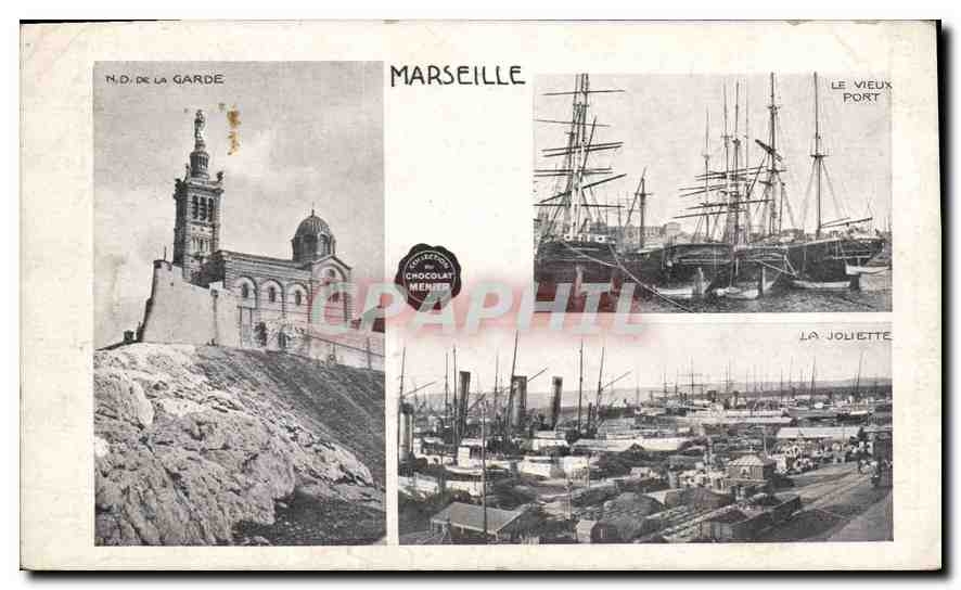 CPA Marseille N D de la Garde le vieux port la Joliette