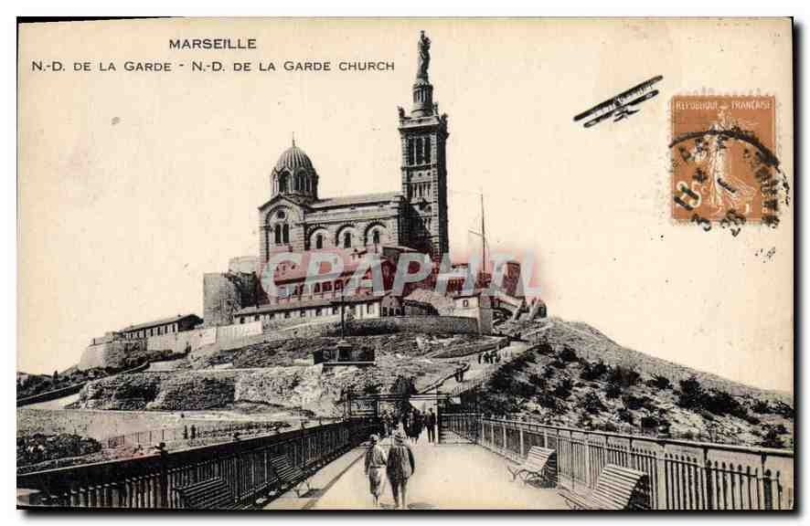 CPA Marseille N D de la Garde Avion Aviation