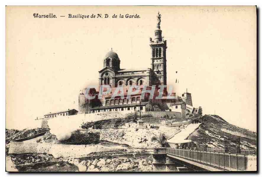 CPA Marseille Basilique de N D de la Garde