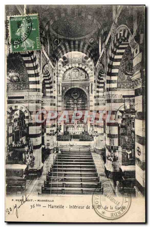 CPA Marseille interieur de N d de la Garde