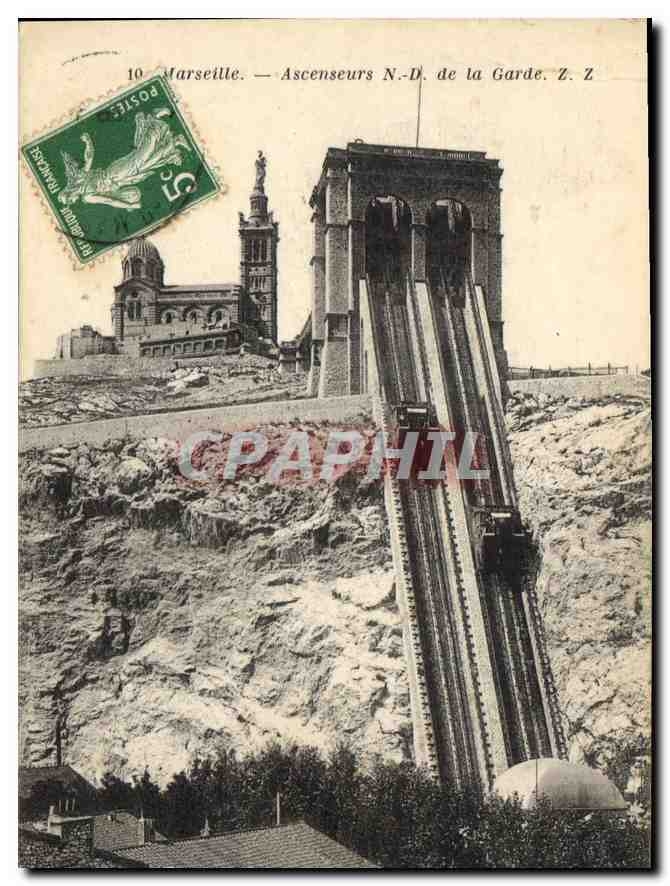 CPA Marseille Ascenseurs N D de la Garde 