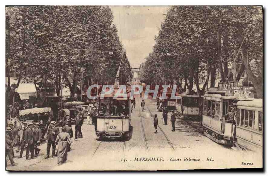 CPA Marseille Cours Belsunce Tramway