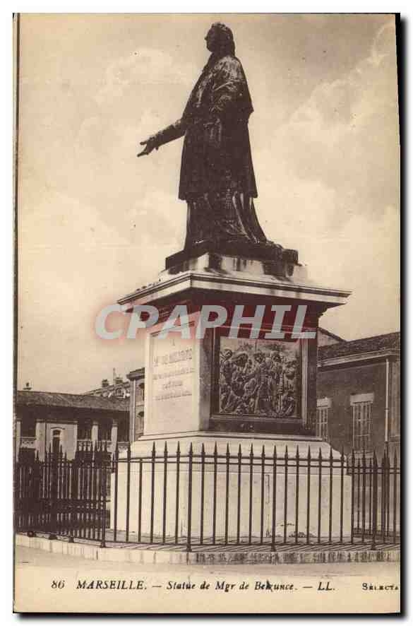 CPA Marseille La Statue de Mgr Belsunce 