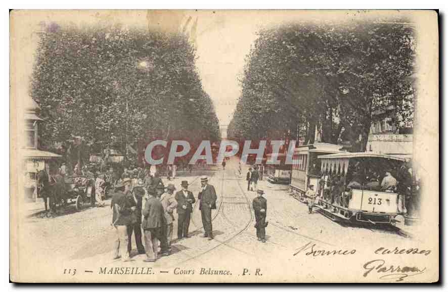 CPA Marseille Cours Belsunce Tramway