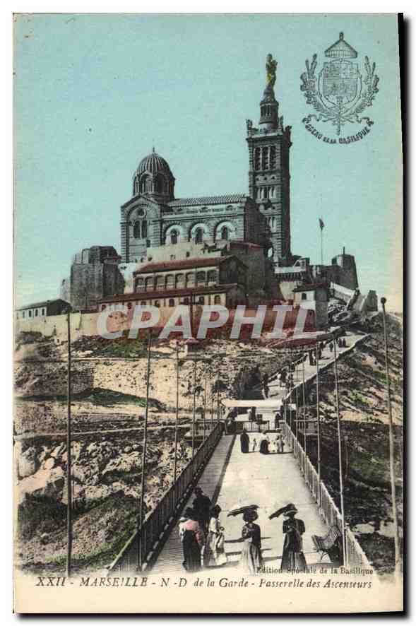 CPA Marseille N D de la Garde Passerelle des Ascenseurs