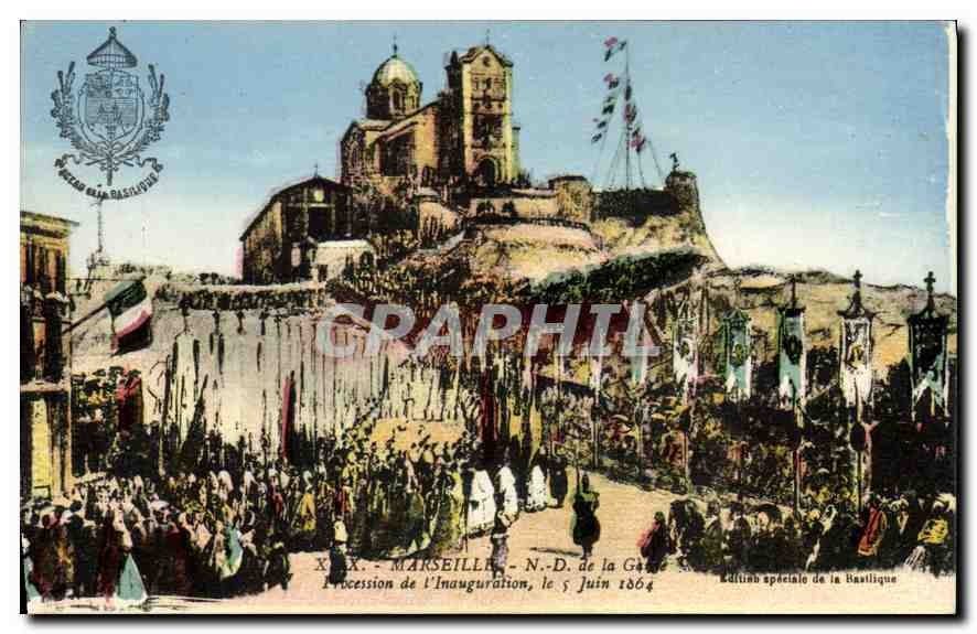 CPA Marseille N D de la Garde Procession de l'Inauguration 