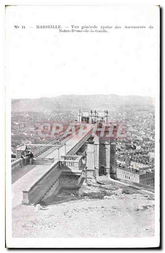 CPA Marseille Vue generale prise des Ascenseurs de Notre Dame de la Garde 