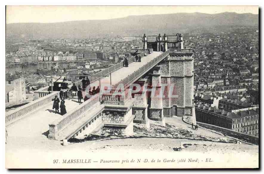 CPA Marseille Panorama pris de N D de la Garde Cote Nord 