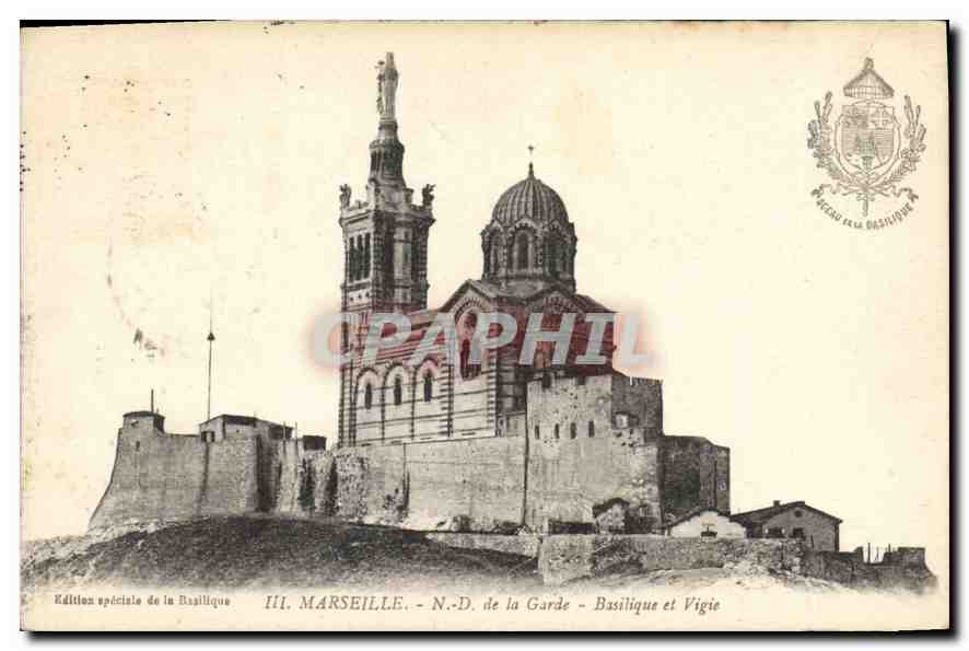 CPA Marseille N D de la Garde Basilique et Vigie