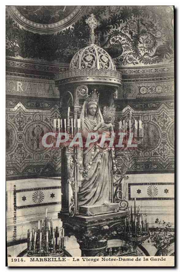 CPA Marseille La Vierge Notre Dame de la Garde