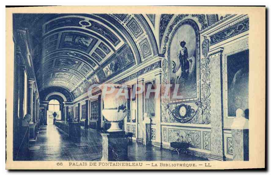 CPA Palais de Fontainebleau La Bibliotheque 