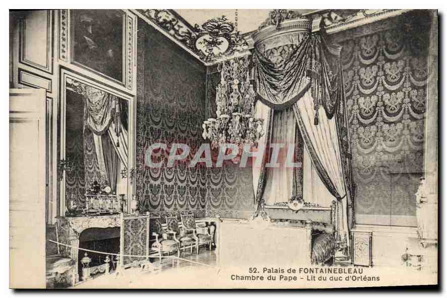 CPA Palais de Fontainebleau Chambre de Pape Lit du Duc d'Orleans 