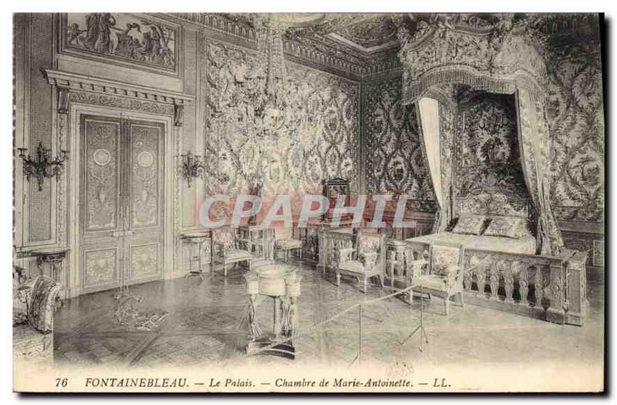 CPA Fontainebleau Le Palais Chambre de Marie Antoinette 