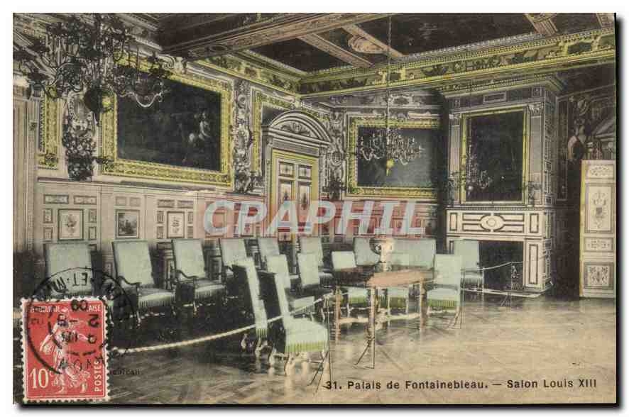 CPA Palais de Fontanebleau Salon Louis XIII